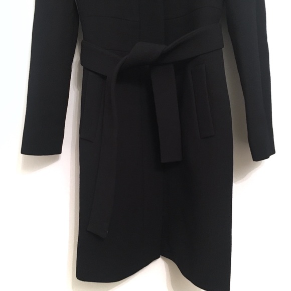 J. Crew NEW Black Double Cloth Funnel Coat Size 00 - Picture 5 of 16